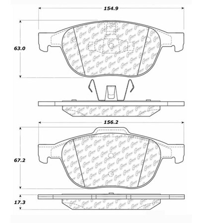Centric Parts Centric Premium Pads, 300.10440 300.10440